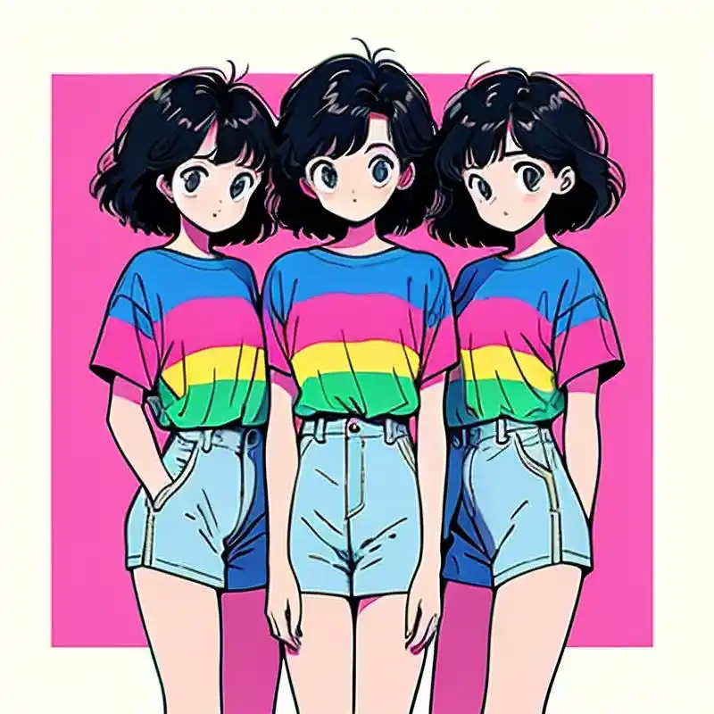 95 亲们,这次给大家带来一组超级可爱的三人姐妹头像!