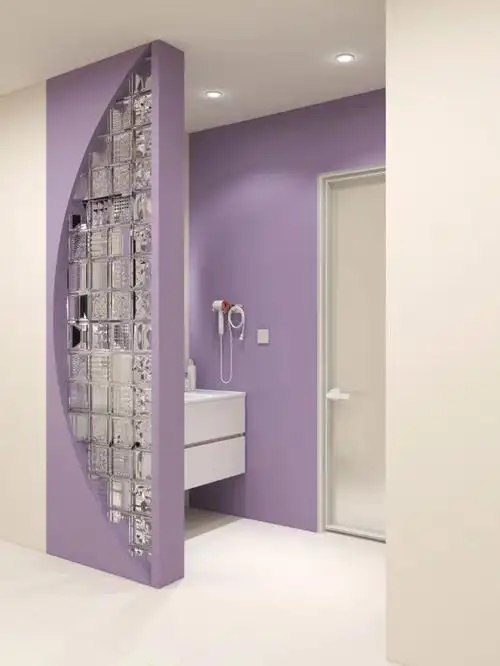 紫色卫生间优雅又端庄百搭浴室柜组合
