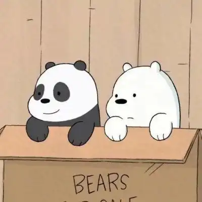 三只裸熊可爱头像