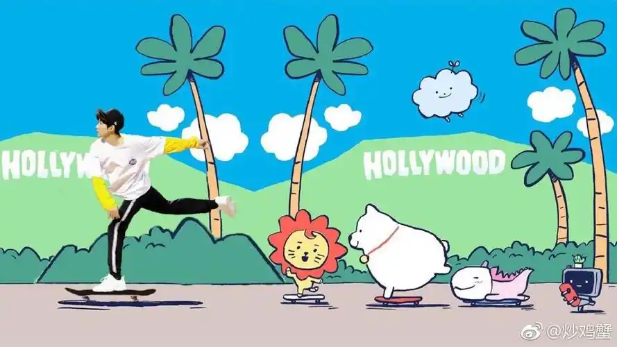 [王源][新闻]181011 roy6排队滑滑板,粉丝自行神p图--爱豆app