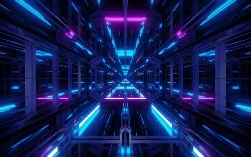 舞台背景 ▏a192 极品蓝色科技感灯光光管闪灯光秀超酷隧道穿梭街舞