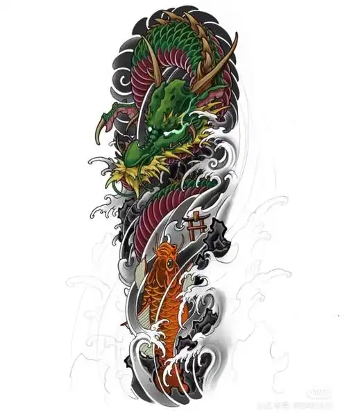 一组日式老传统大花臂推荐给大家最耐看的还得是老传统纹身