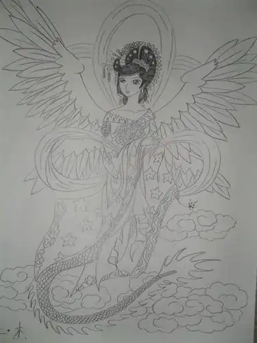 动漫龙女简笔画小龙女简笔画动漫大图小龙女简笔画动漫图看过该简笔画