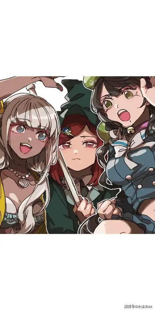 《弹丸论破》夜长安吉和其他角色的奇怪组合,动漫全面屏壁纸