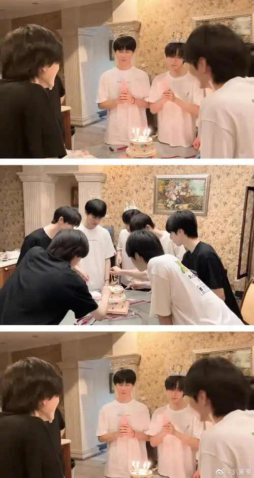 时代少年团为张真源贺峻霖补过生日
