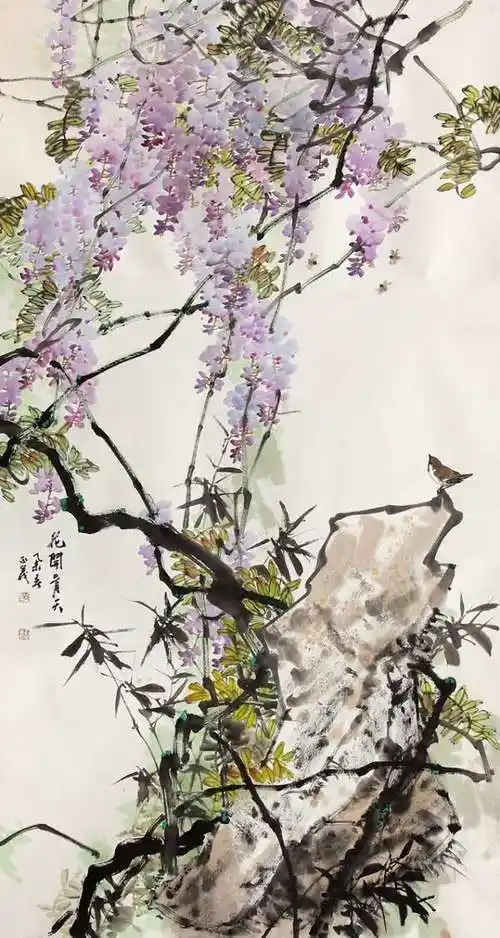 紫气东来吴正义国画花鸟山水作品欣赏