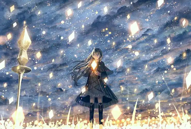 唯美意境小清新,二次元,手绘,插画,古风,风景,人物,水彩,星空,光影