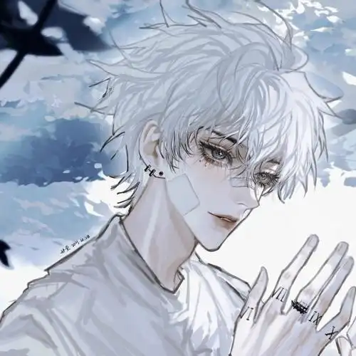 惊艳一瞬的白发男头27ω27