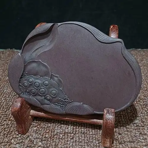 宋坑砚台精美实惠大师级收藏品肇庆端砚连生贵子