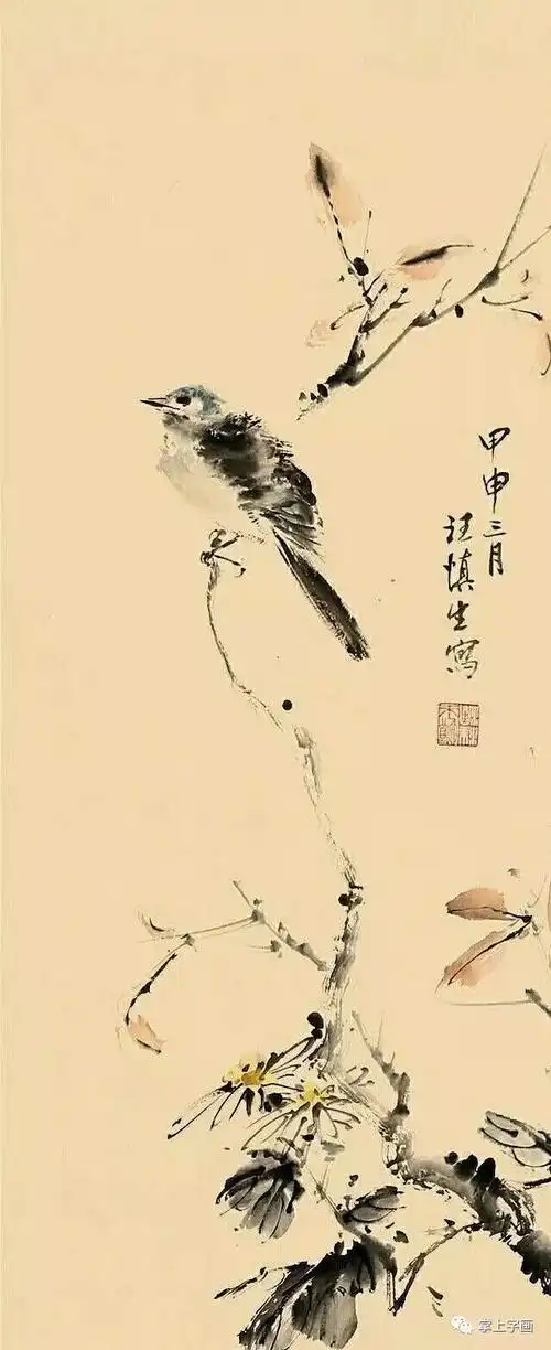 画坛名家汪慎生花鸟画作品赏析45p