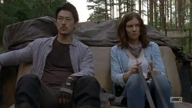 格伦回归行尸走肉第九季与玛姬一起赶马车