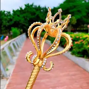 儿童公主女水晶女王权杖魔法棒女孩手杖仙女棒魔杖女童魔仙魔法杖