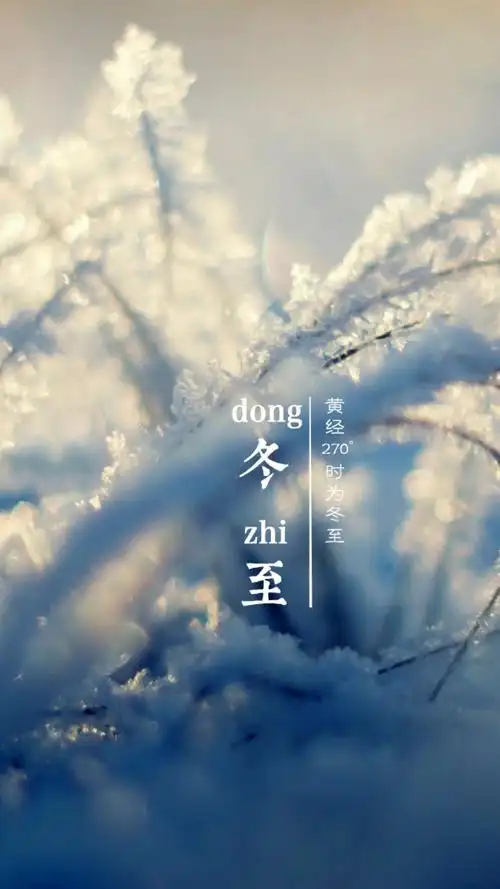 二十四节气冬至创意海报,高清图片,手机锁屏桌面-壁纸族