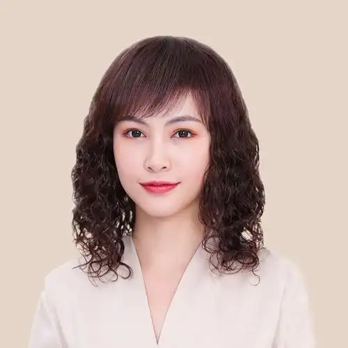 全真发女时尚妈妈款小卷中长发自然蓬松气质斜刘海羊毛卷真发假发