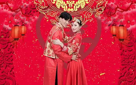 结婚喜庆红色背景图片-结婚喜庆红色背景素材-结婚喜庆红色底图-摄图