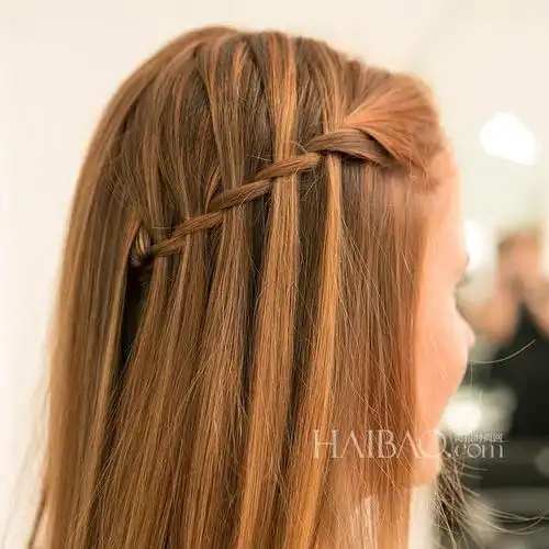 三分钟diy超浪漫的法式瀑布编发