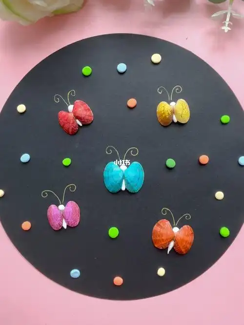 贝壳创意画蝴蝶03