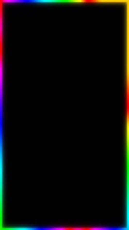 iphone荧光边框壁纸图片:这个壁纸最神奇的地方还是,当你按下锁屏就会