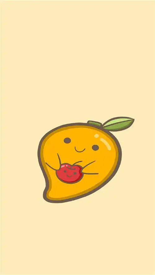 超可爱水果卡通插画高清手机壁纸
