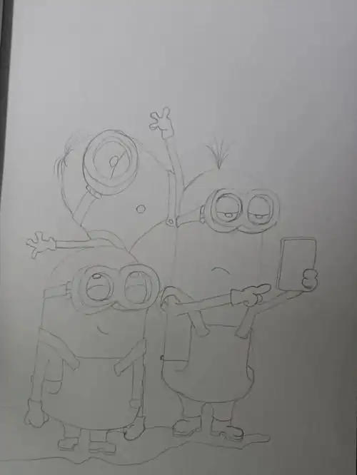 小黄人马克笔简笔画