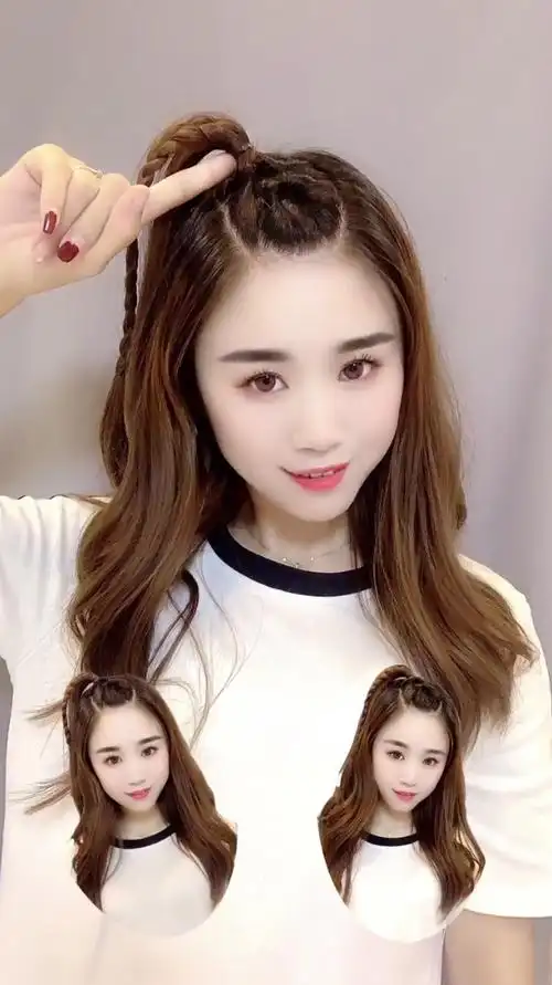 刘海怎么办那就这样扎起来好看还减龄