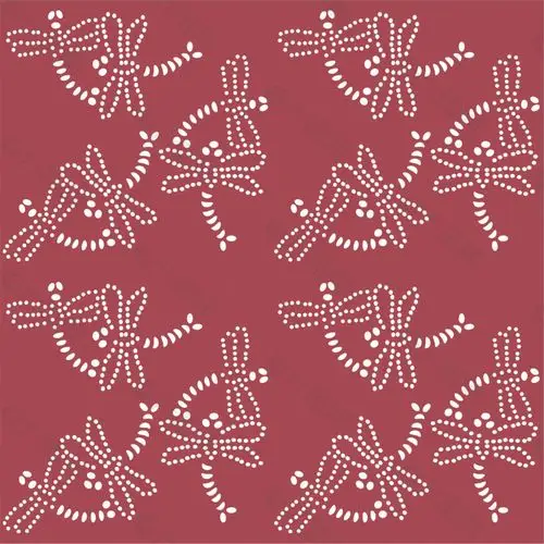 白色点状蜻蜓装饰图