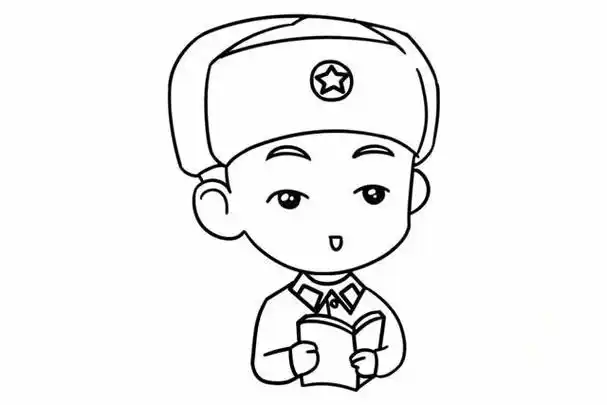 给雷锋叔叔涂上漂亮的衣服颜色怎么画雷锋肖像简笔画简笔画 专辑 学习