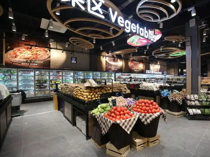 大型连锁超市蔬菜区装修设计图片_装信通网效果图