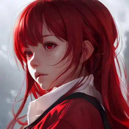 红衣服女孩头像