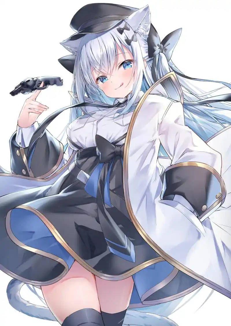 白毛美少女美图分享#二次元