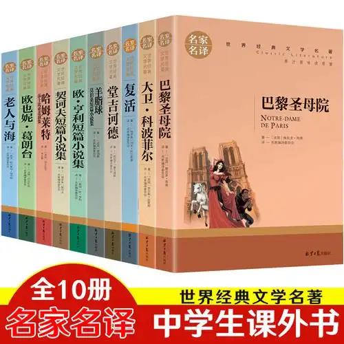 世界十大名著全套10册巴黎圣母院书籍正版包邮原著文学名家名译外国