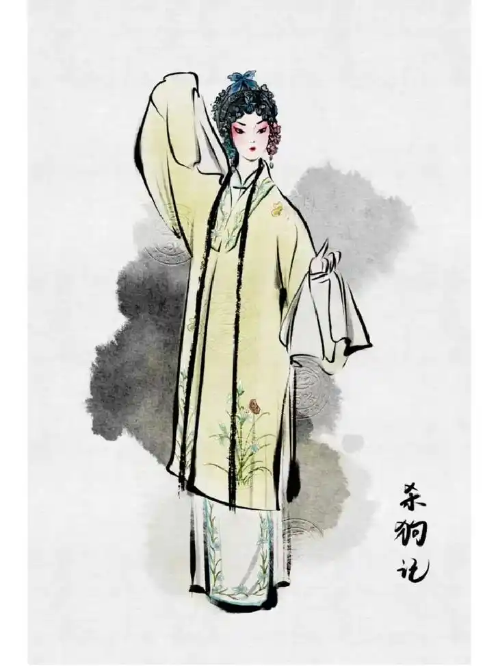 水墨画#水墨戏曲人物画 - 抖音