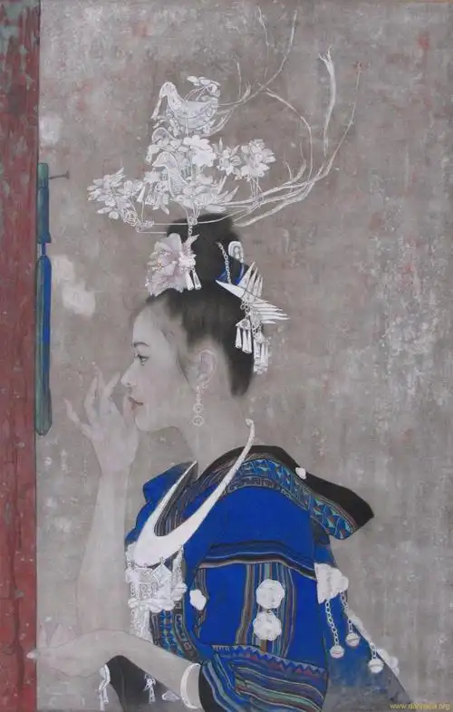 美女画家任乘鋈的工笔人物画欣赏