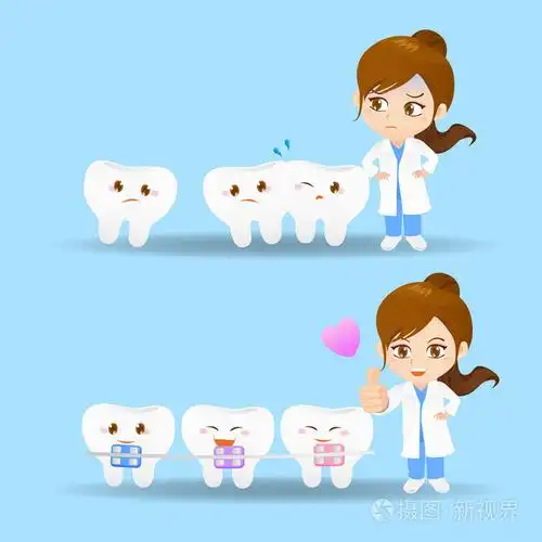 卡通医生牙医女人