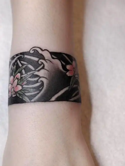 樱花手环_纹身图案手稿图片__crime的纹身作品集