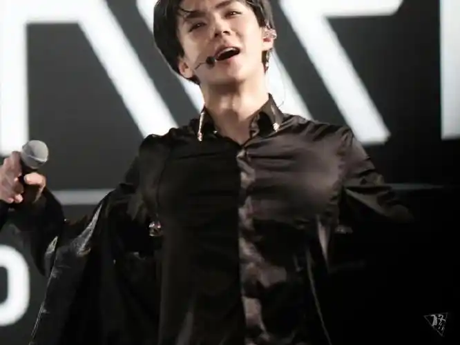 吴世勋超话#吴世勋#        顺毛黑发61黑西装61漂亮脸蛋61粉粉