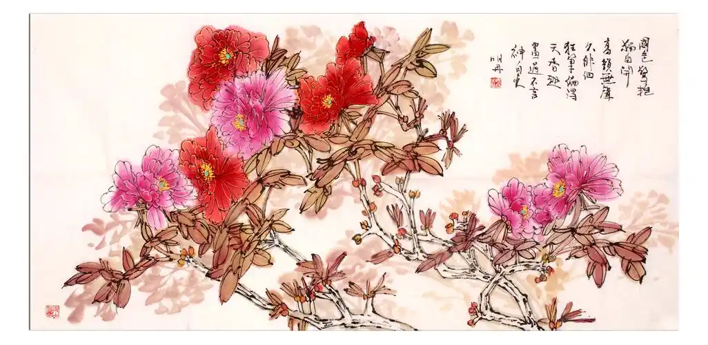 著名画家 曹明冉《国色 》13668