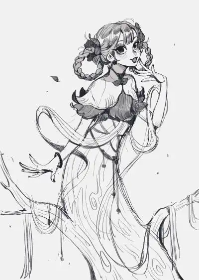 动漫人物手绘素材第二张往后是来自微博@juanmaoao太太的