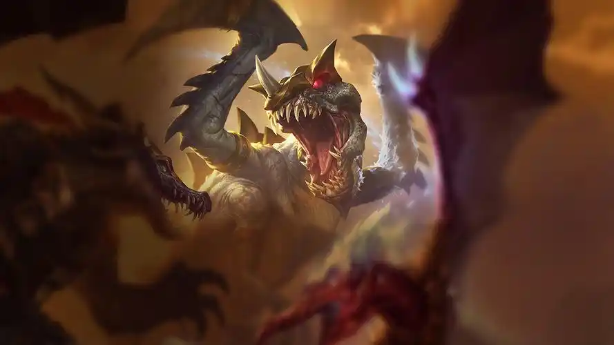 lol英雄联盟大虫子史前巨兽系列皮肤"暴龙 科加斯"特效视频