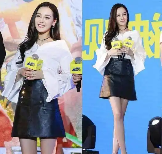 关晓彤和迪丽热巴大撞衫,只差5岁竟一个似超模一个穿成淘宝妹!