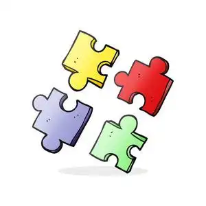 卡通拼图碎片照片