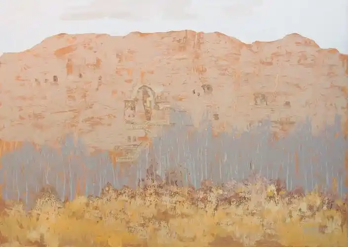 莫合德尔·亚森 克孜尔千佛洞 140cm×200cm 2021年