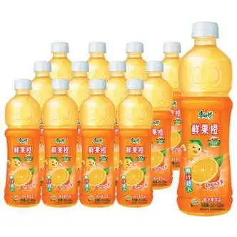 康师傅鲜果橙果汁500ml8瓶12瓶装果味饮料果汁达人夏季饮品鲜果橙500