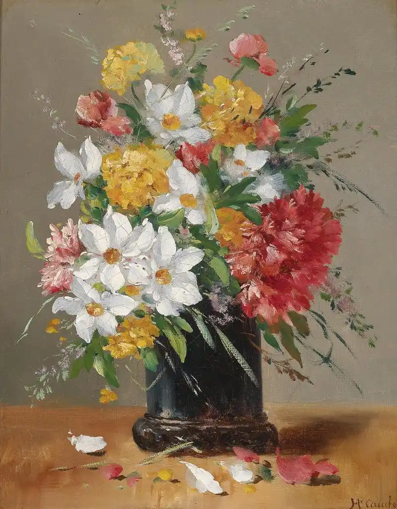 欧洲古典花卉油画欣赏