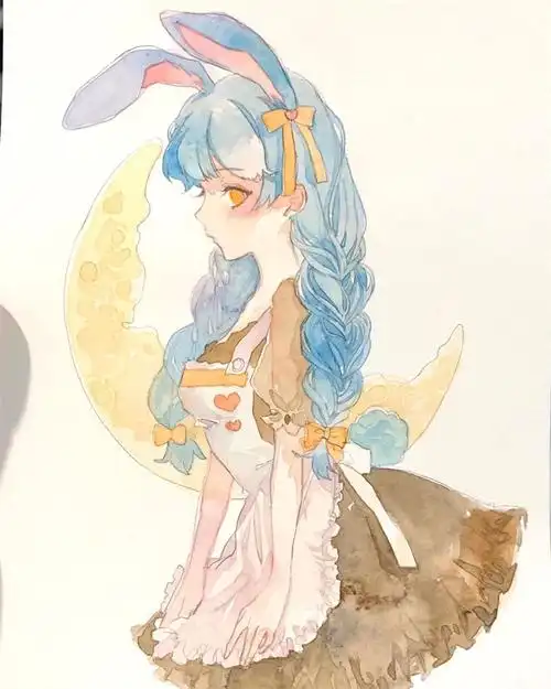 水彩画动漫人物作品精选动漫人物水彩画图片