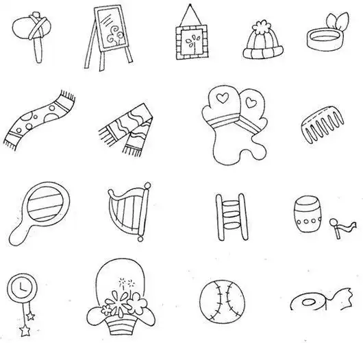 图片格式 jpg 原图宽度 690px 原图超简单的日常物品简笔画生活小用品