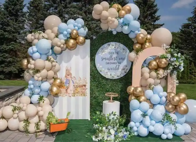 户外男宝宝生日派对布置广州气球布置