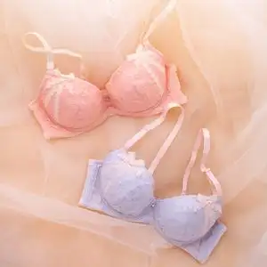 日系可爱舒适蝴蝶结公主薄款软妹小胸棉质学生少女内衣女文胸胸罩