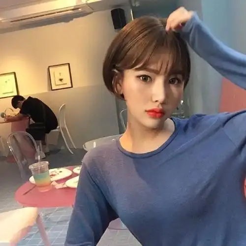 2017齐耳短发发型图片清新韩范很惹人喜欢