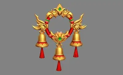 手绘 卡通 紫金铃 黄金铃铛 铜铃 灵宝_chunhuahua作